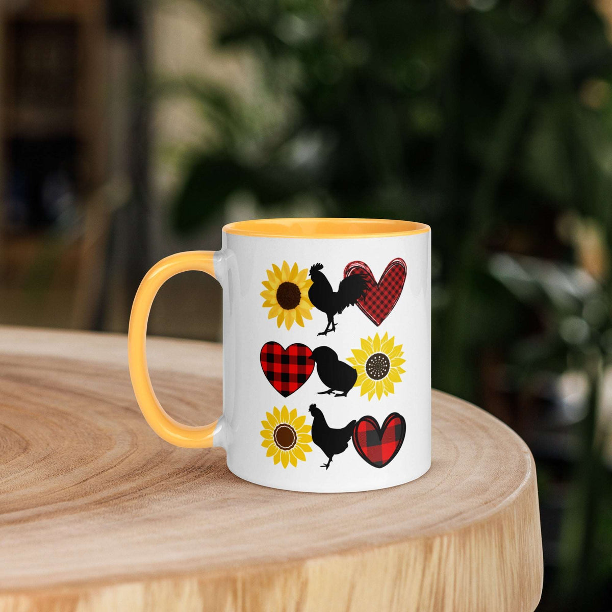 Sunflower Chicken Colored Mug - Cluck It All Farms