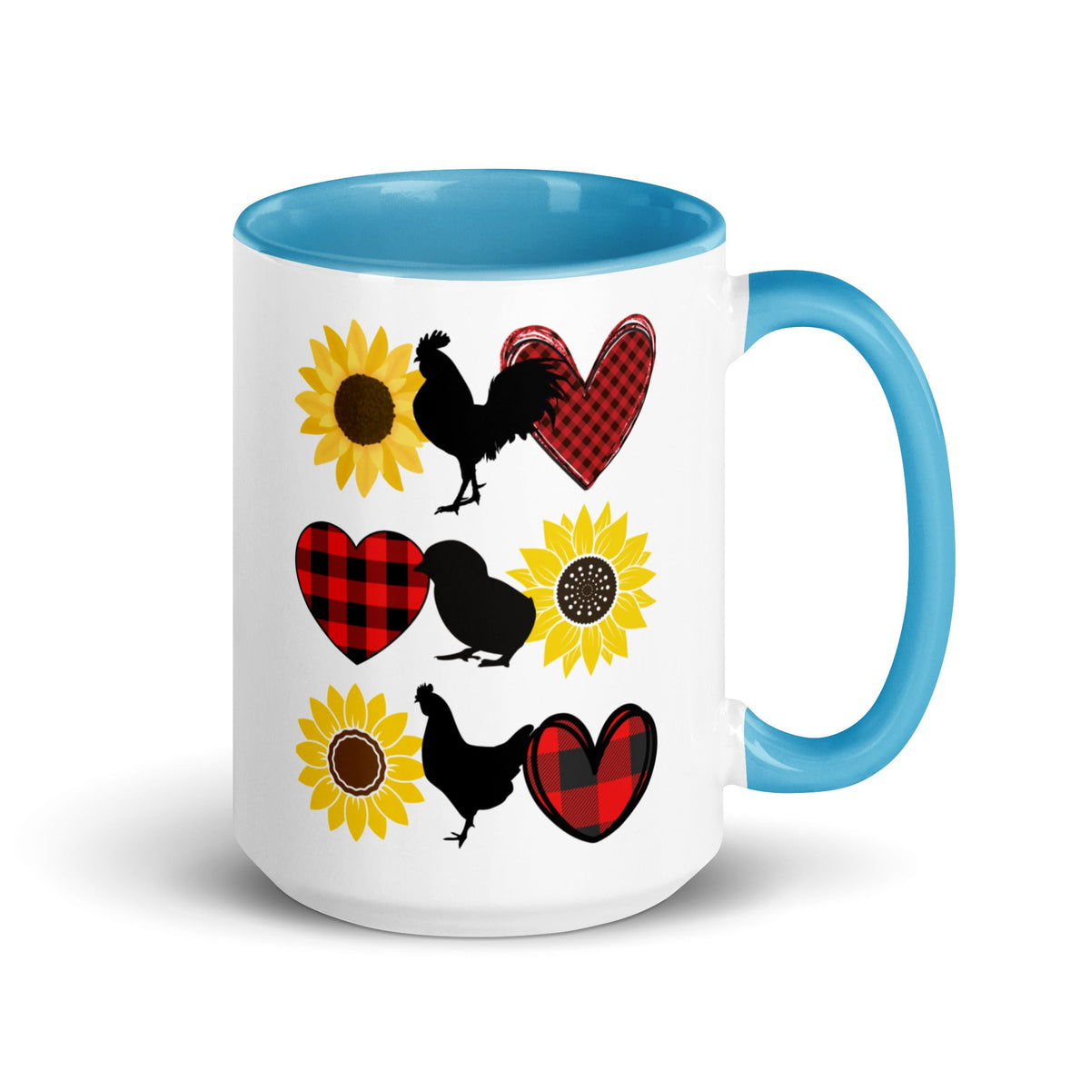 Sunflower Chicken Colored Mug - Cluck It All Farms