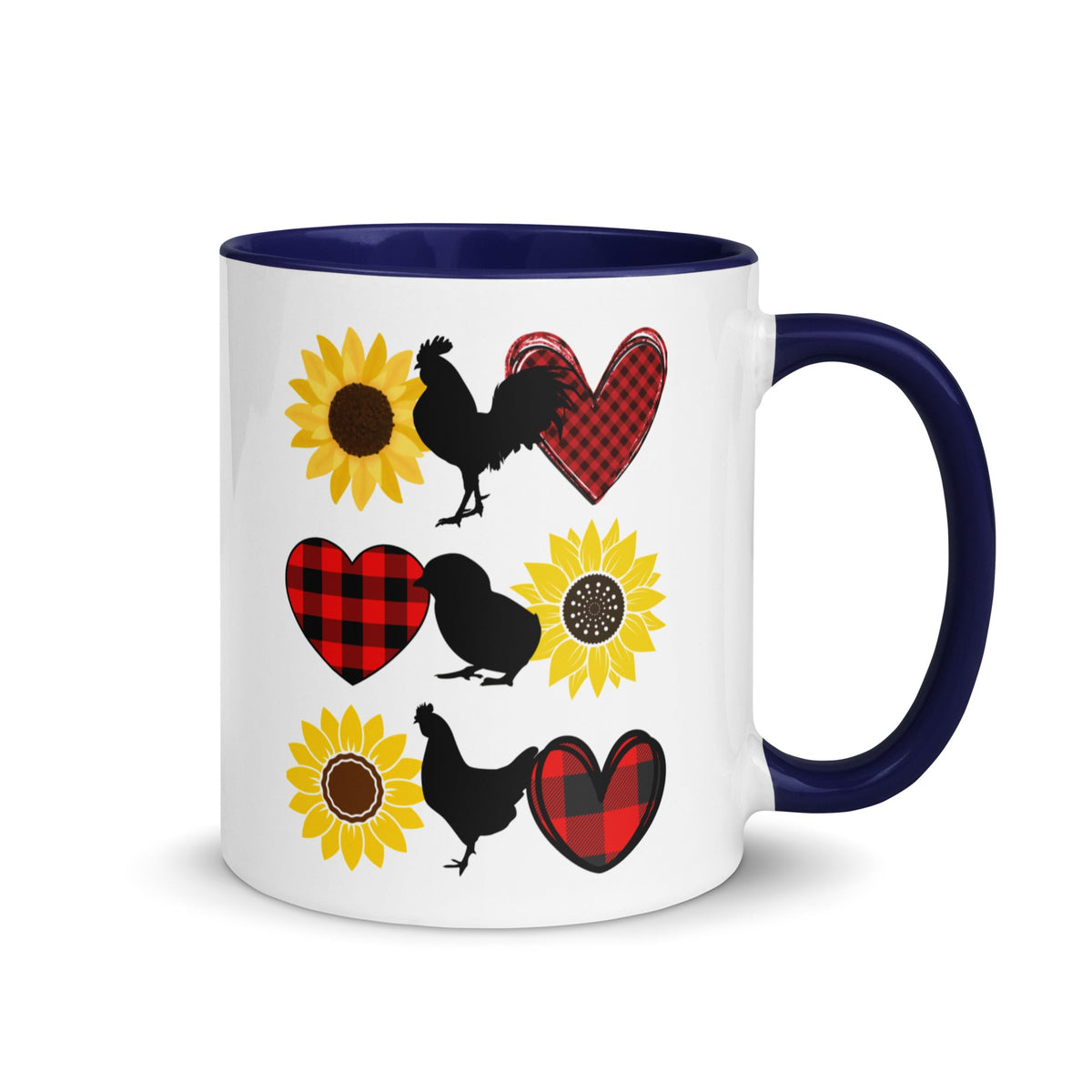 Sunflower Chicken Colored Mug - Cluck It All Farms