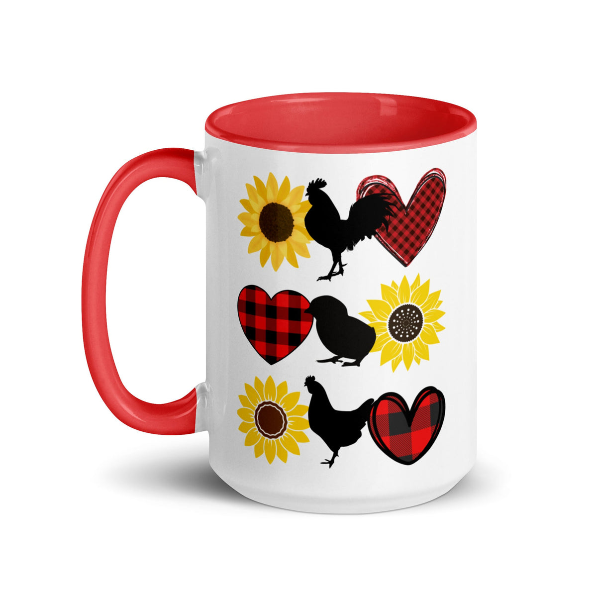 Sunflower Chicken Colored Mug - Cluck It All Farms