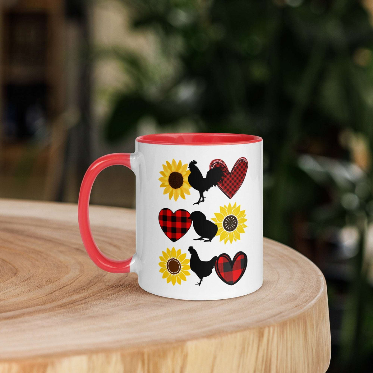 Sunflower Chicken Colored Mug - Cluck It All Farms