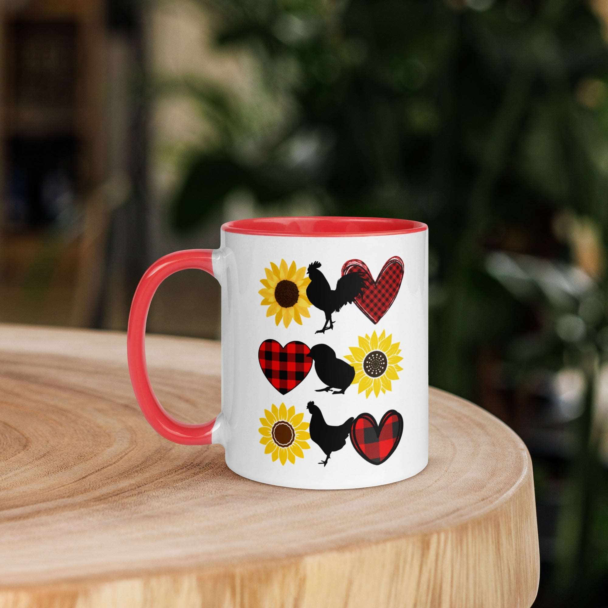 Sunflower Chicken Colored Mug - Cluck It All Farms