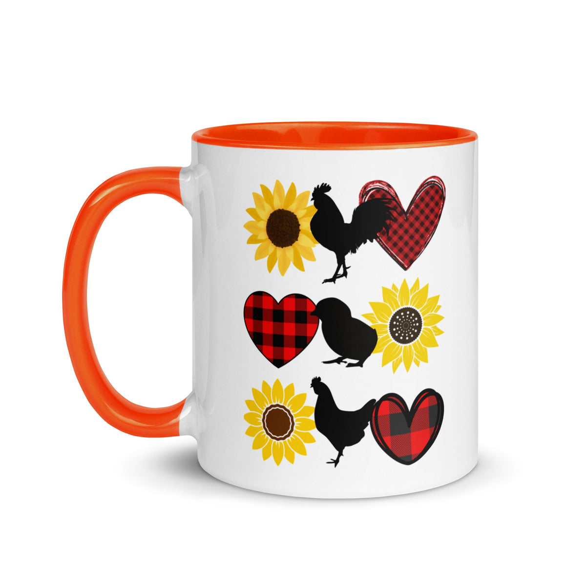 Sunflower Chicken Colored Mug - Cluck It All Farms
