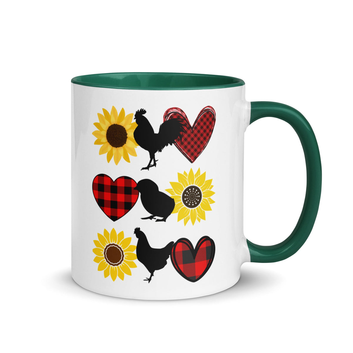 Sunflower Chicken Colored Mug - Cluck It All Farms