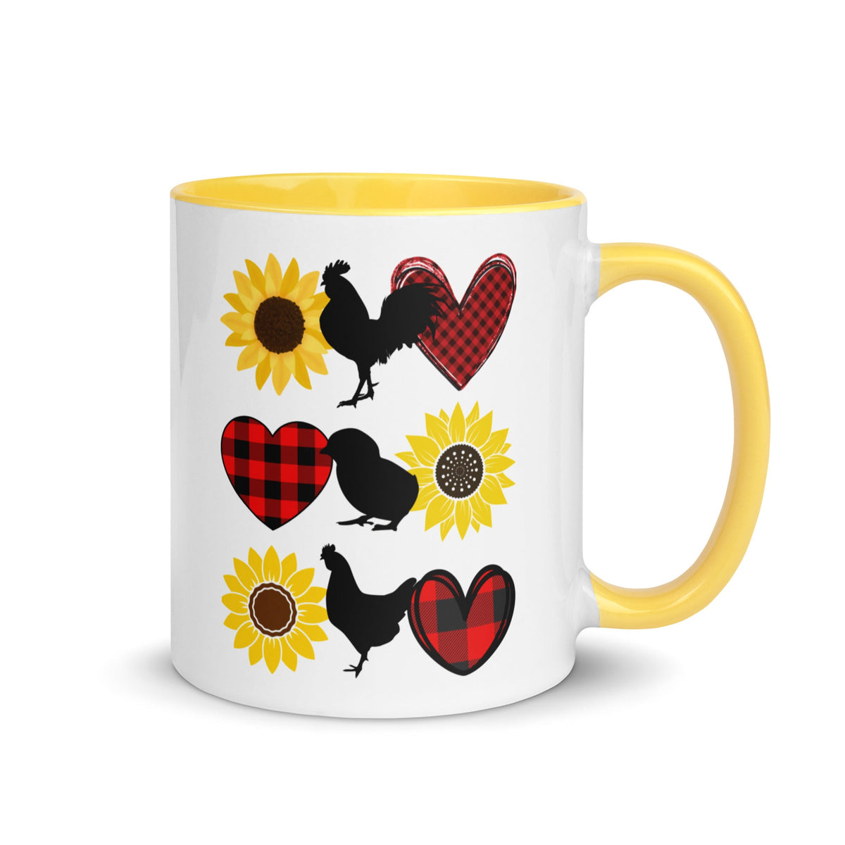 Sunflower Chicken Colored Mug - Cluck It All Farms