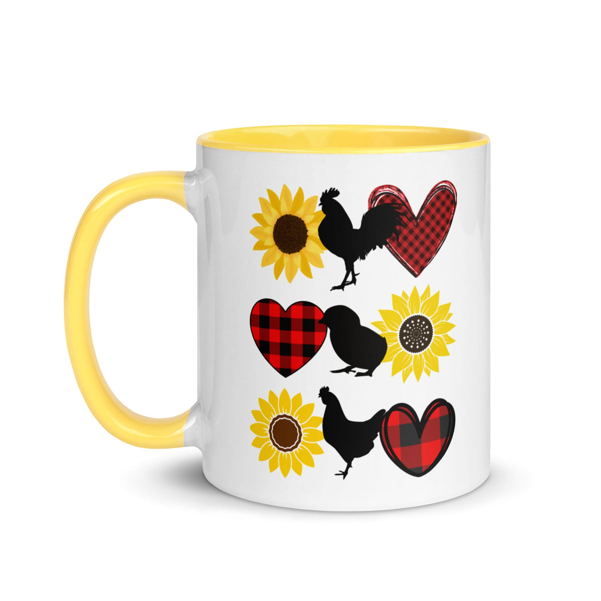 Sunflower Chicken Colored Mug - Cluck It All Farms