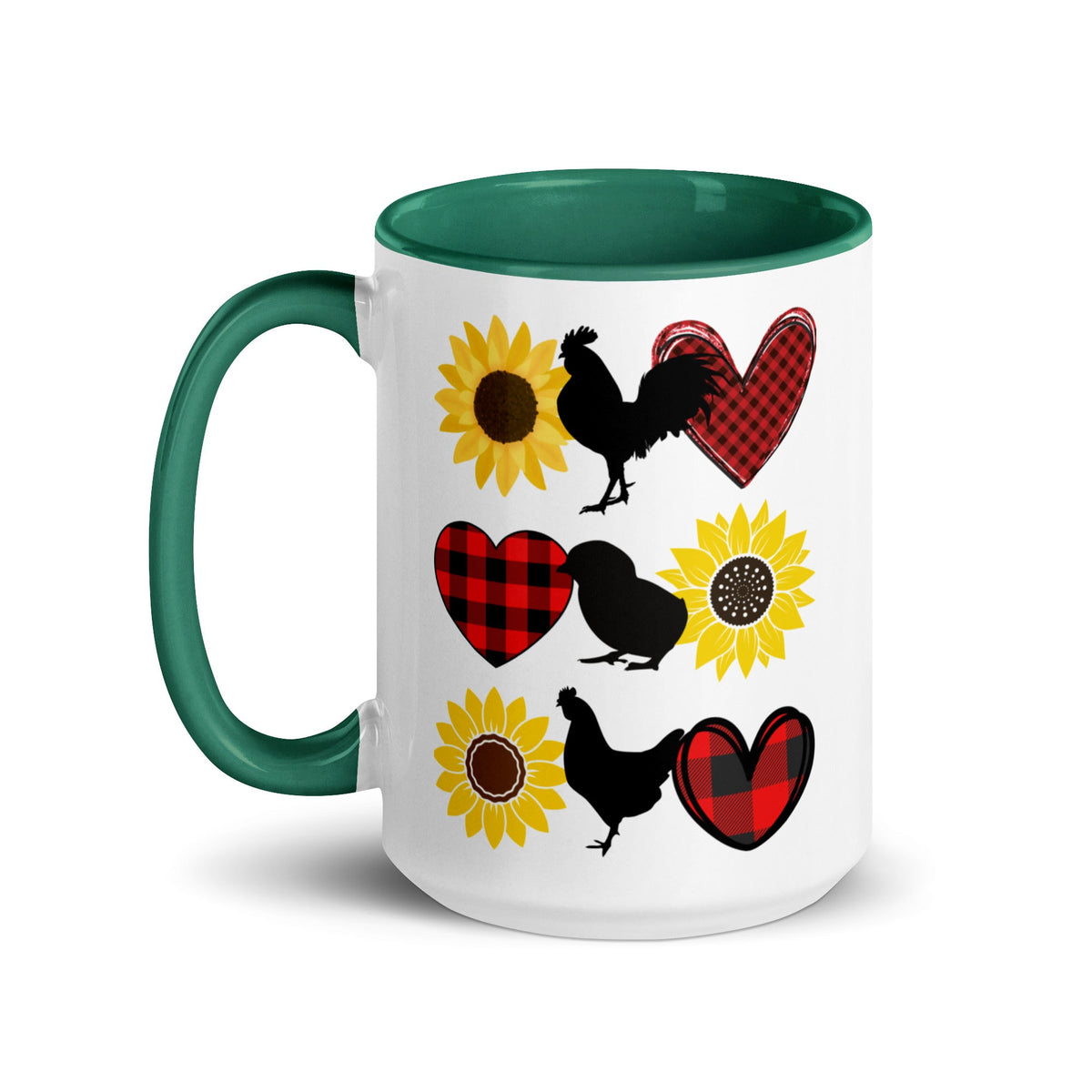 Sunflower Chicken Colored Mug - Cluck It All Farms