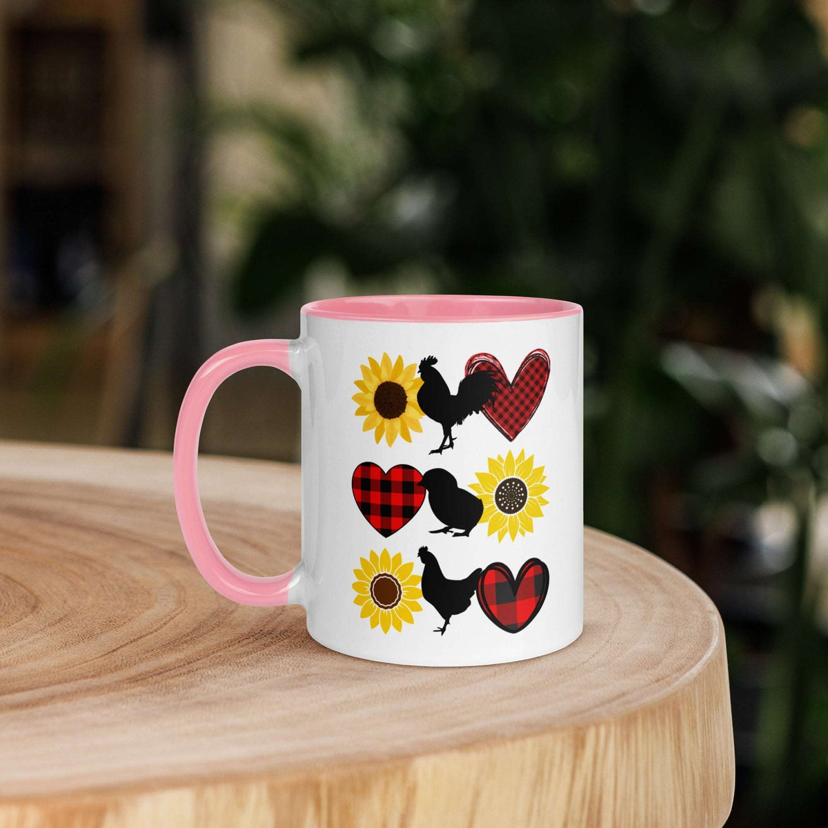 Sunflower Chicken Colored Mug - Cluck It All Farms