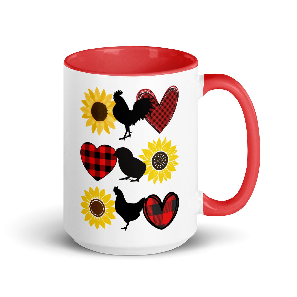 Sunflower Chicken Colored Mug - Cluck It All Farms