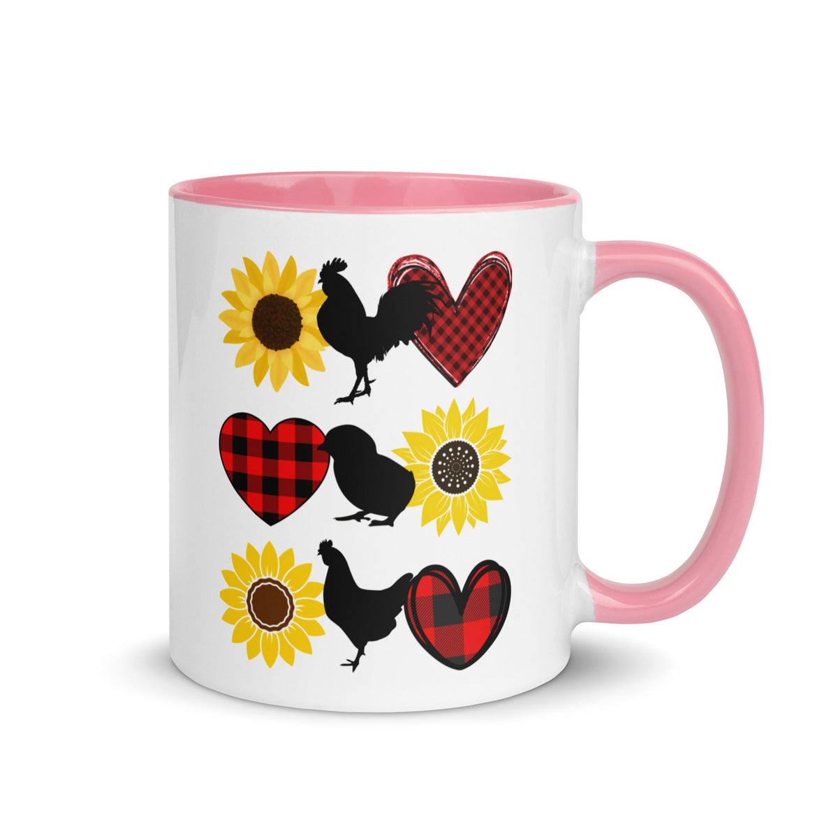 Sunflower Chicken Colored Mug - Cluck It All Farms