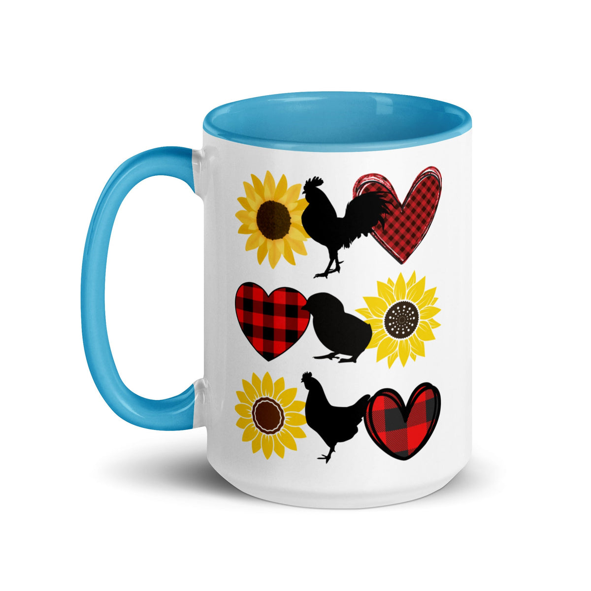 Sunflower Chicken Colored Mug - Cluck It All Farms