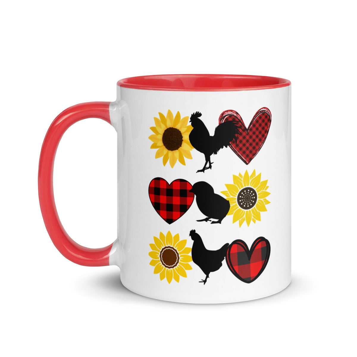 Sunflower Chicken Colored Mug - Cluck It All Farms
