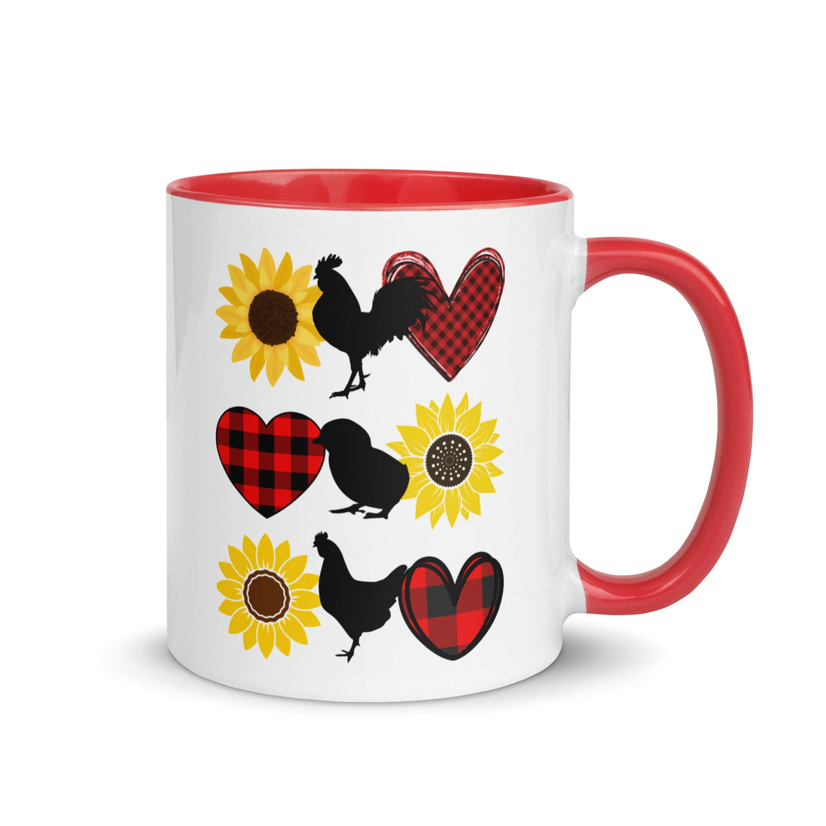 Sunflower Chicken Colored Mug - Cluck It All Farms