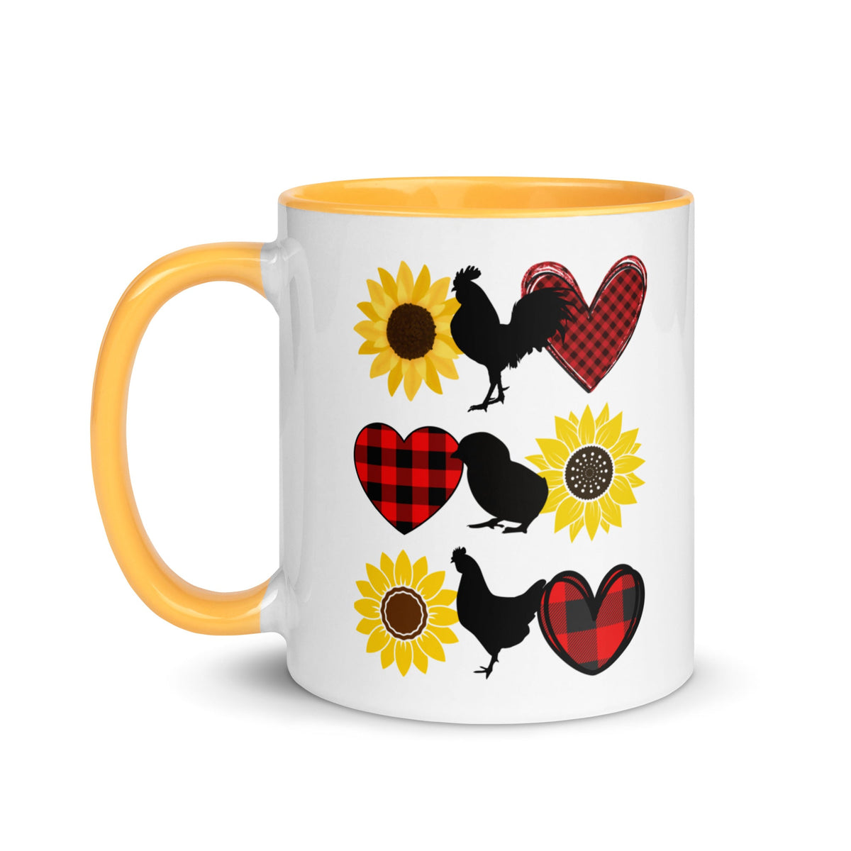 Sunflower Chicken Colored Mug - Cluck It All Farms