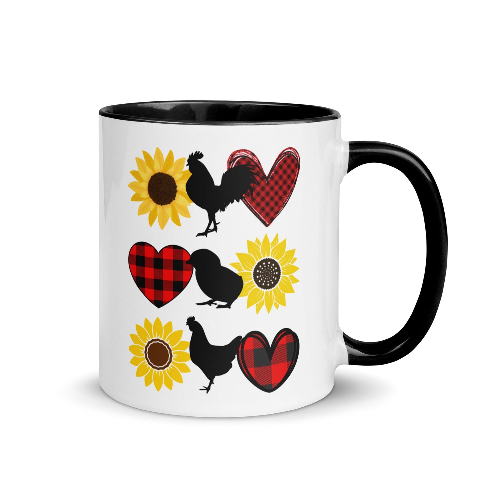 Sunflower Chicken Colored Mug - Cluck It All Farms