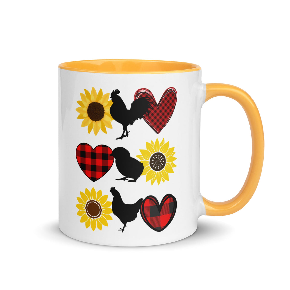 Sunflower Chicken Colored Mug - Cluck It All Farms