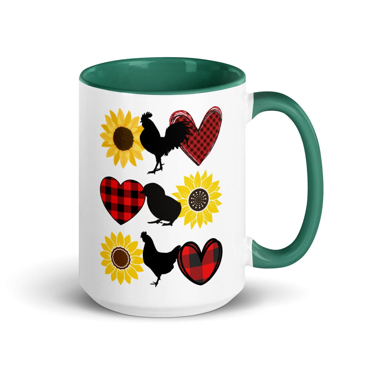 Sunflower Chicken Colored Mug - Cluck It All Farms