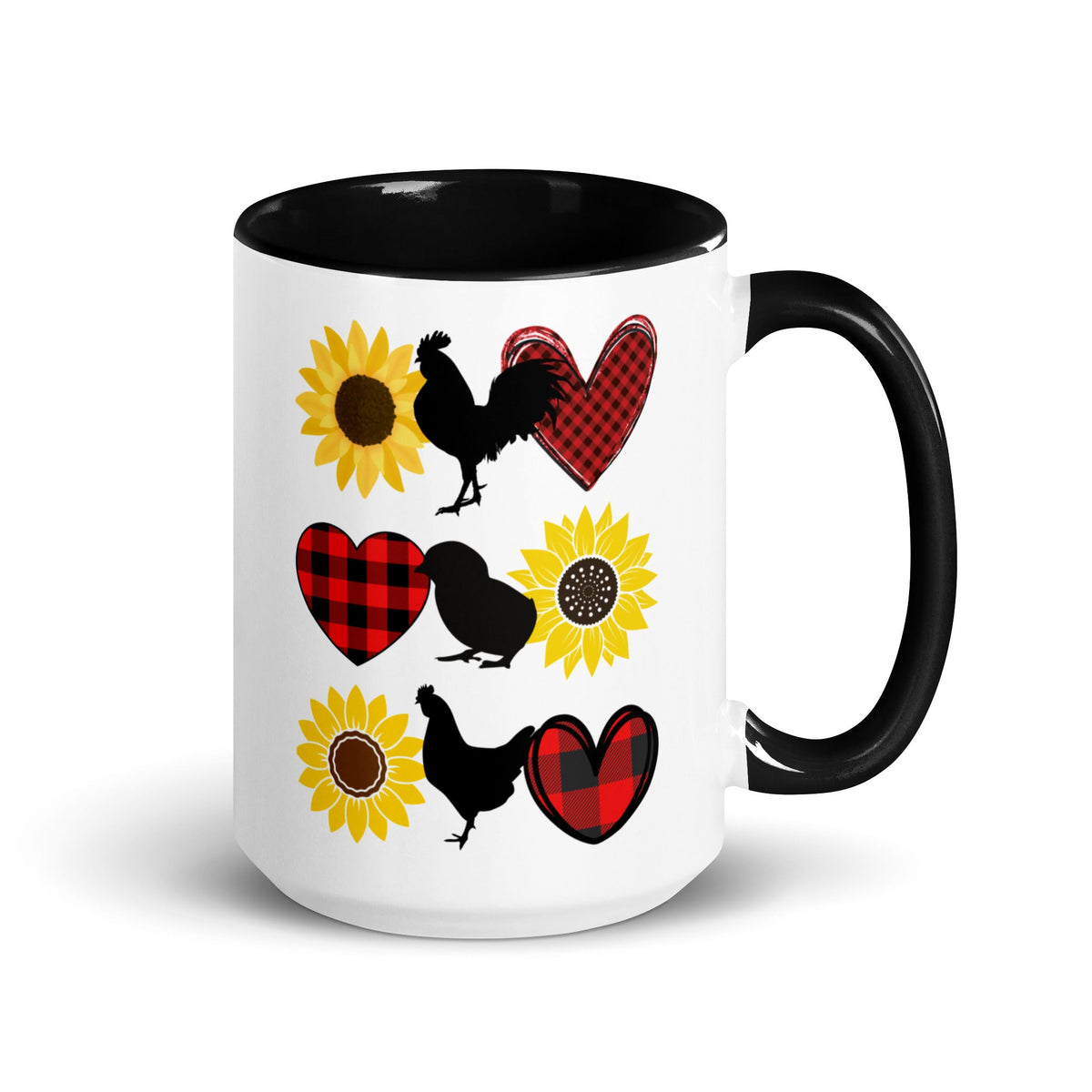 Sunflower Chicken Colored Mug - Cluck It All Farms