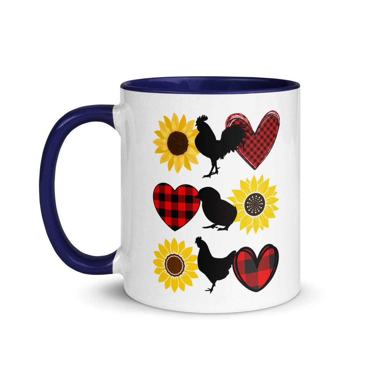 Sunflower Chicken Colored Mug - Cluck It All Farms