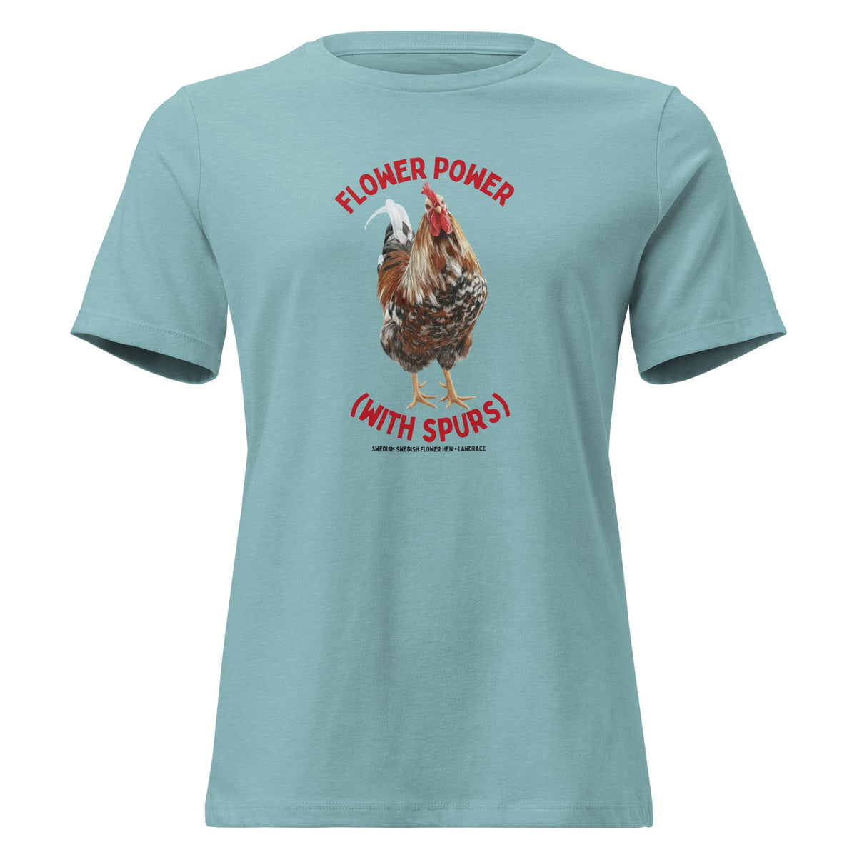 Swedish Flower Hen Women's Relaxed T-Shirt - Cluck It All Farms