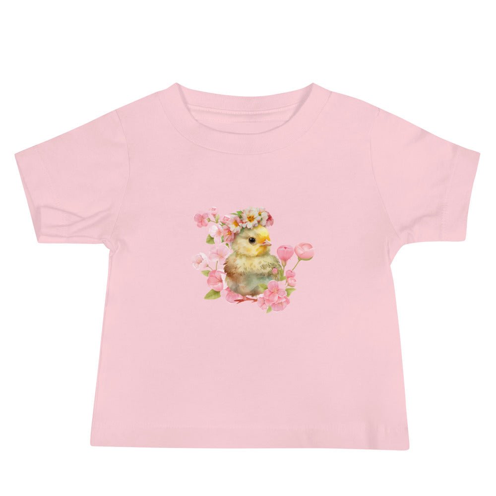 Sweet Pea Pink Chick Baby Short Sleeve Tee - Cluck It All Farms