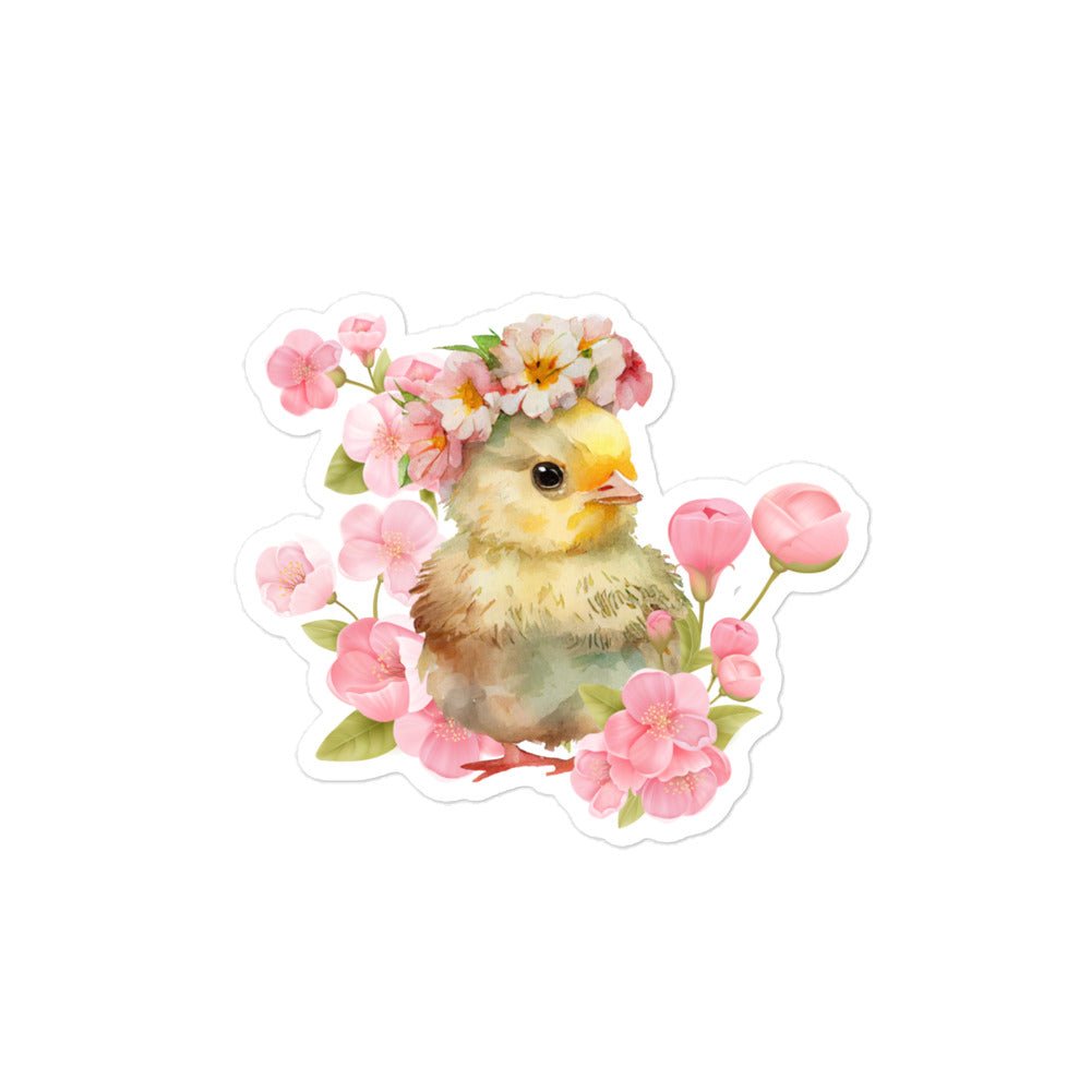 Sweet Pea Pink Chick Sticker - Cluck It All Farms