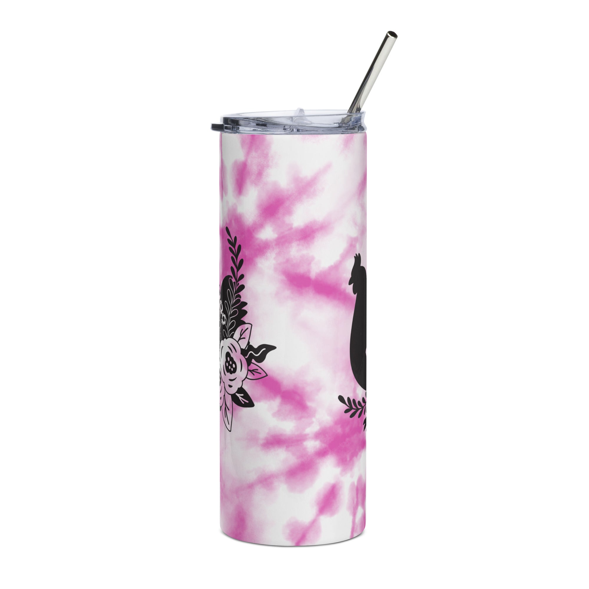 Tie - Die Floral Chicken Stainless Steel Tumbler - Cluck It All Farms