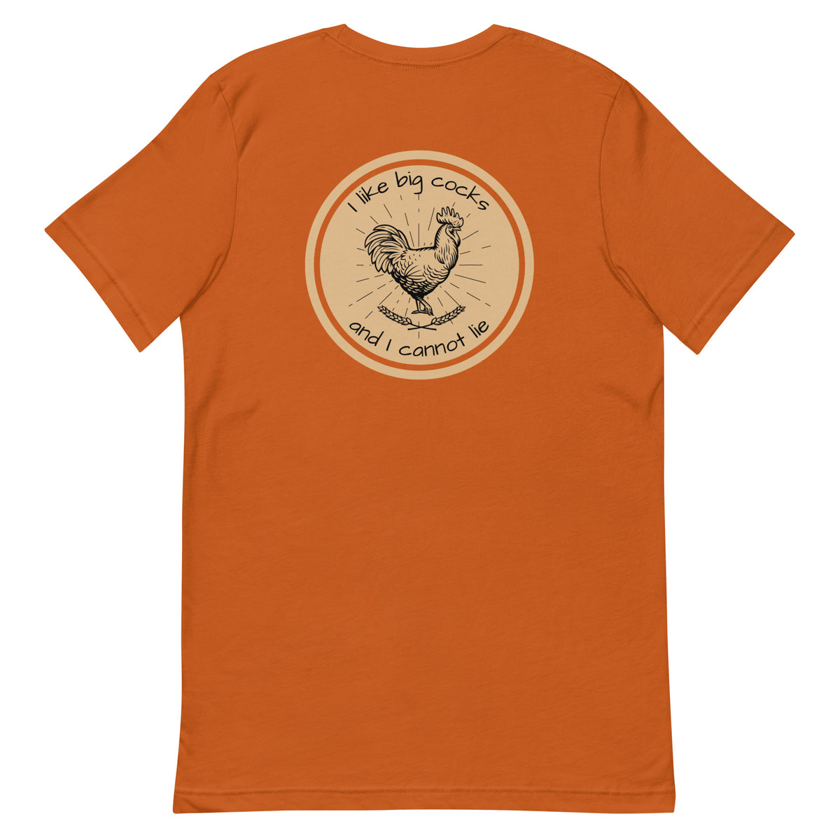 Orange Chicken Big Cocks BACK PRINT Unisex T-Shirt