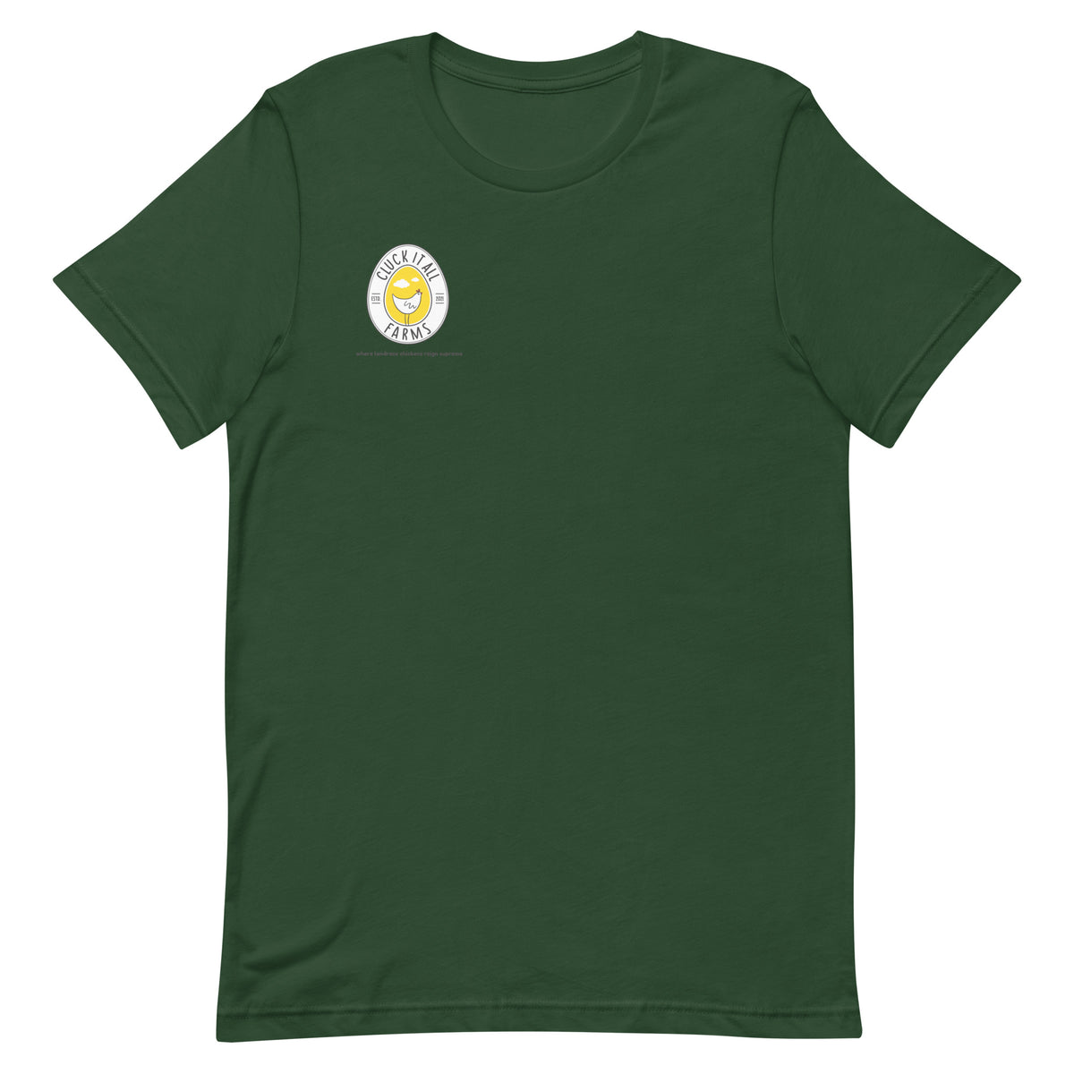 Forest Chicken Big Cocks BACK PRINT Unisex T-Shirt