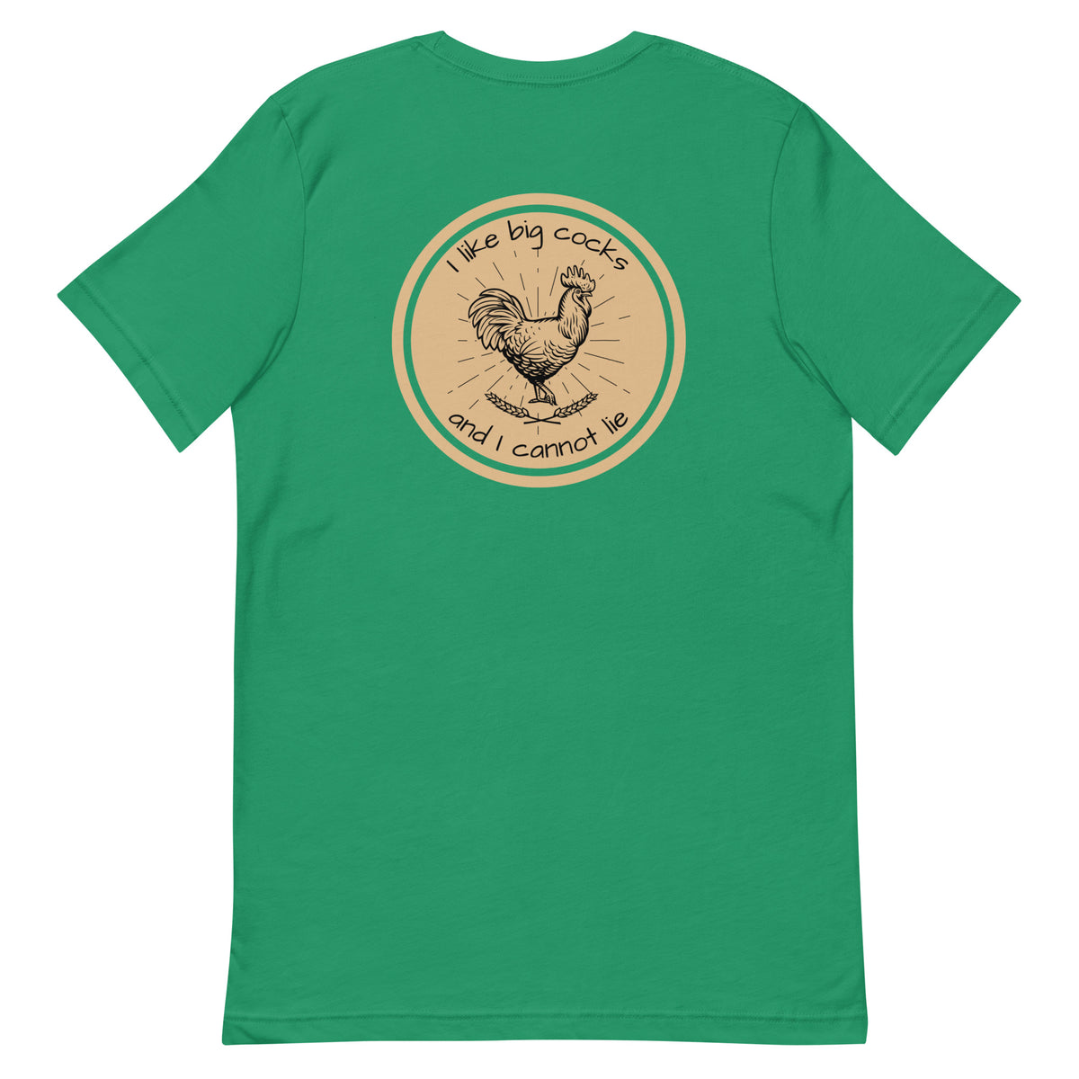 Green Chicken Big Cocks BACK PRINT Unisex T-Shirt