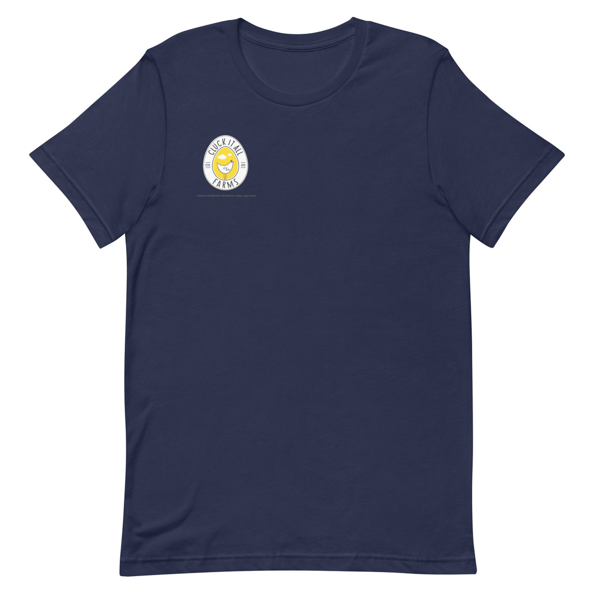 Navy Chicken Big Cocks BACK PRINT Unisex T-Shirt