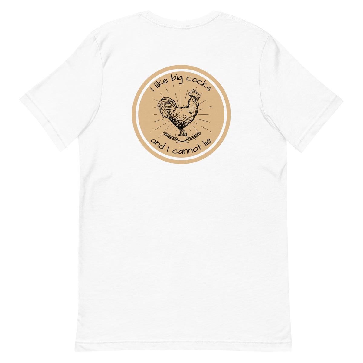 White Chicken Big Cocks BACK PRINT Unisex T-Shirt