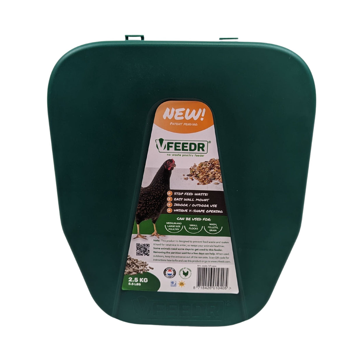 VFeedr 5 - lb No - Waste Poultry Feeder - Cluck It All Farms