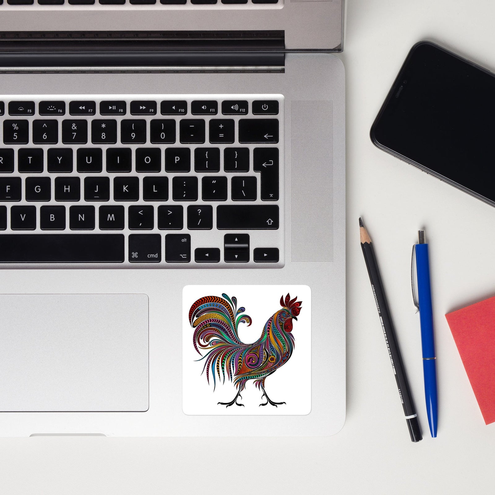Vibrant Rooster Sticker - Cluck It All Farms