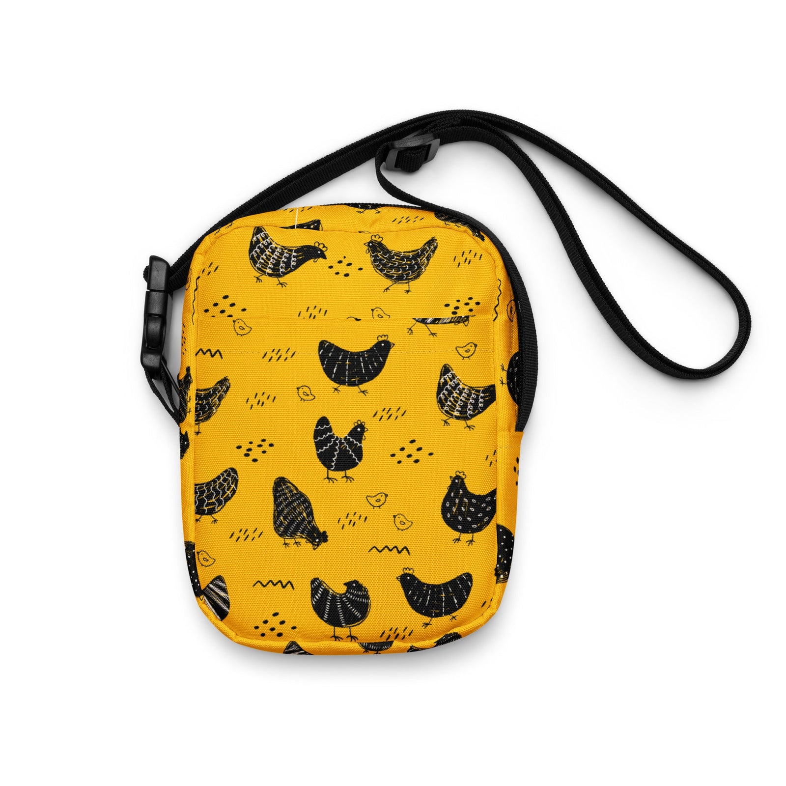 Vintage Yellow Chicken Utility Crossbody Bag - Cluck It All Farms