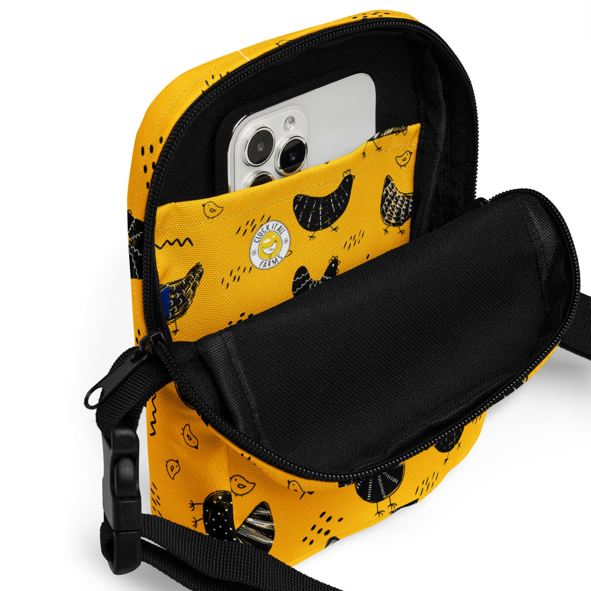 Vintage Yellow Chicken Utility Crossbody Bag - Cluck It All Farms