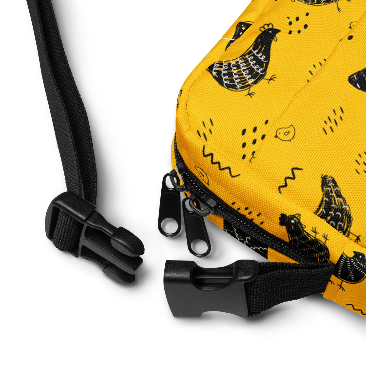 Vintage Yellow Chicken Utility Crossbody Bag - Cluck It All Farms