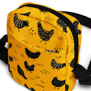 Vintage Yellow Chicken Utility Crossbody Bag - Cluck It All Farms