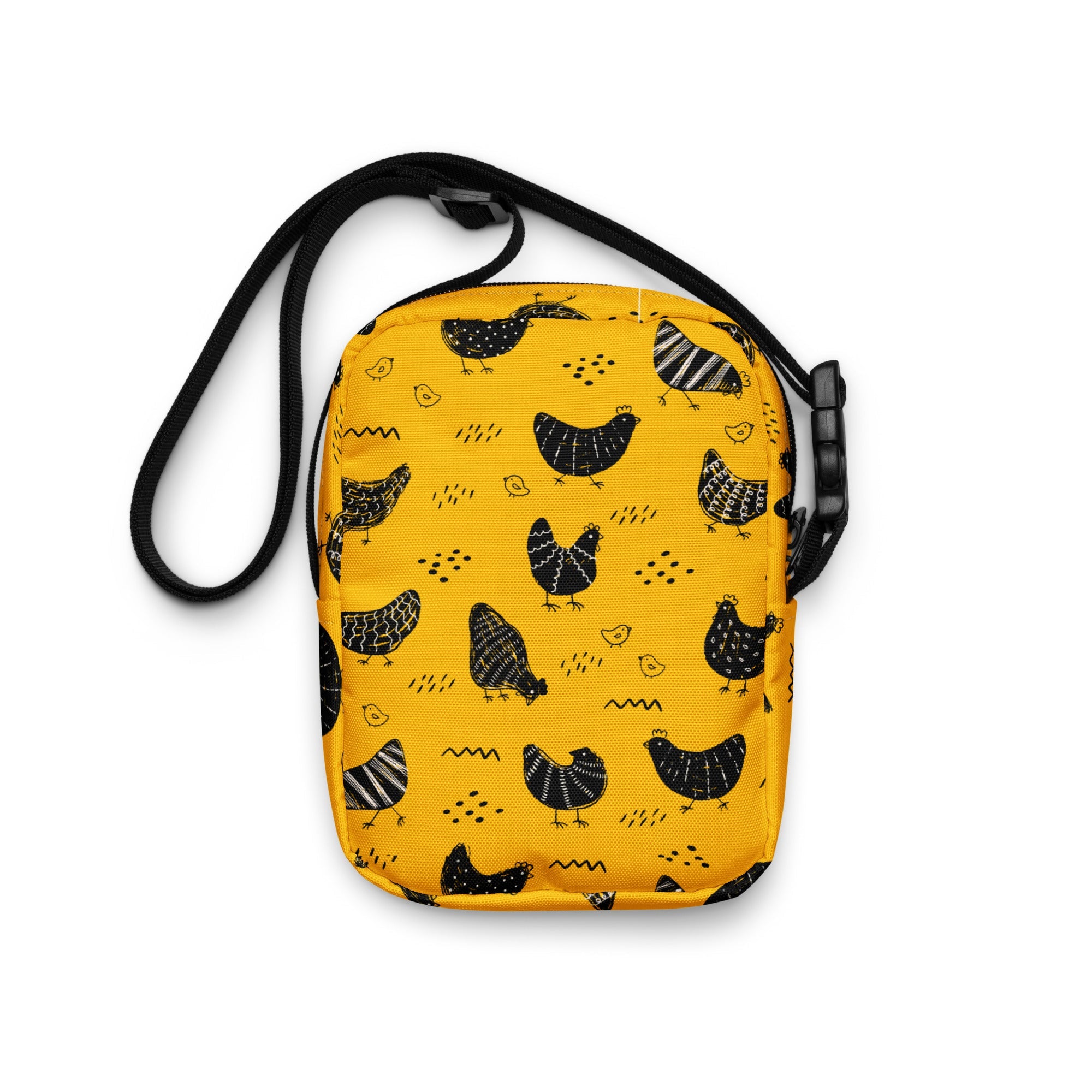 Vintage Yellow Chicken Utility Crossbody Bag - Cluck It All Farms