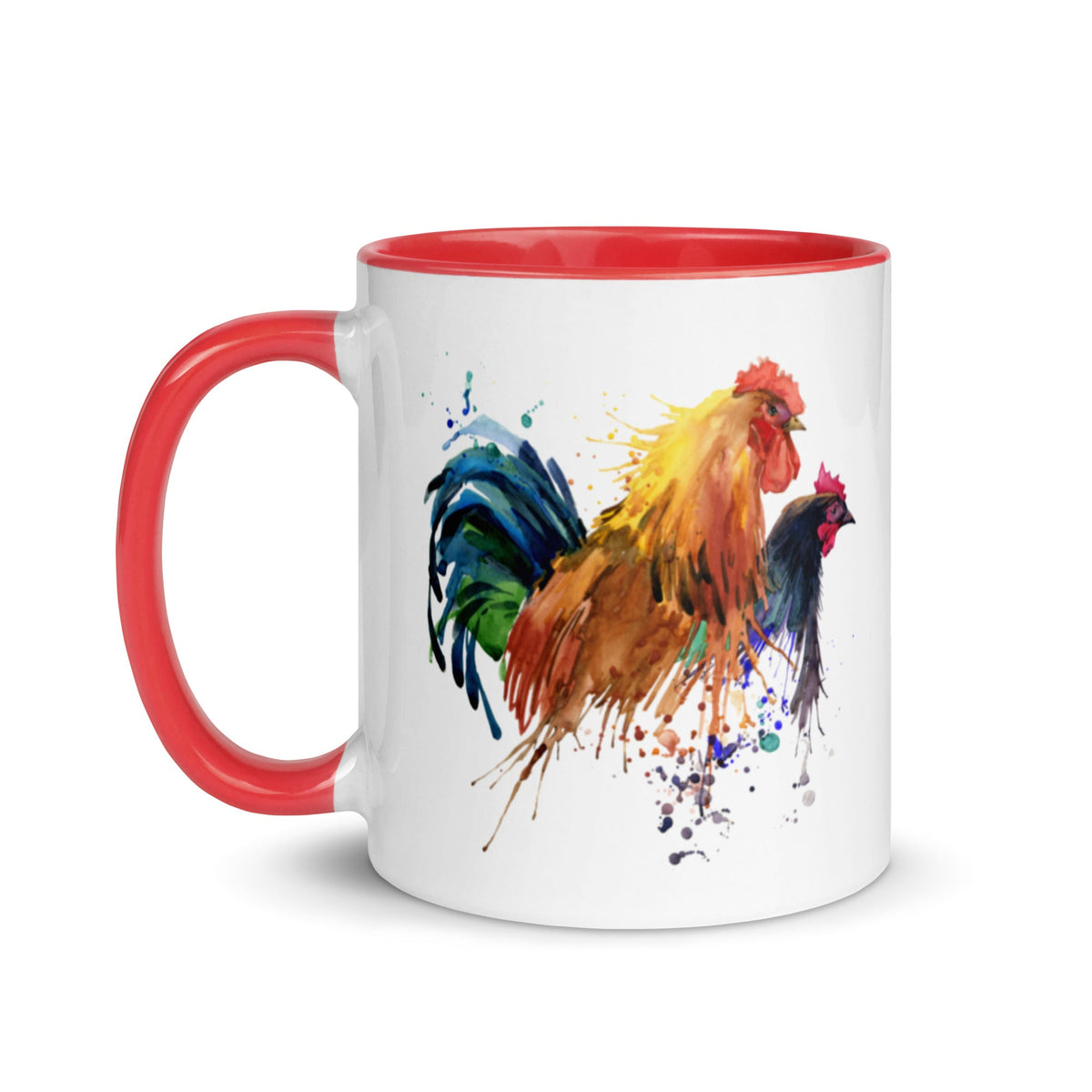 Watercolor Chicken Portrait Colored Mug - Cluck It All Farms