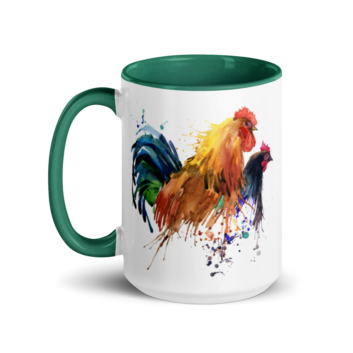Watercolor Chicken Portrait Colored Mug - Cluck It All Farms