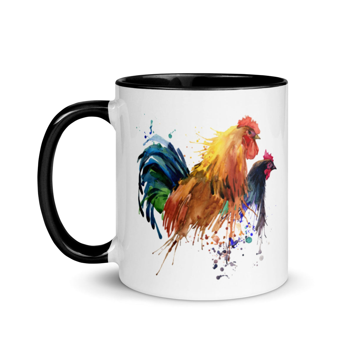Watercolor Chicken Portrait Colored Mug - Cluck It All Farms
