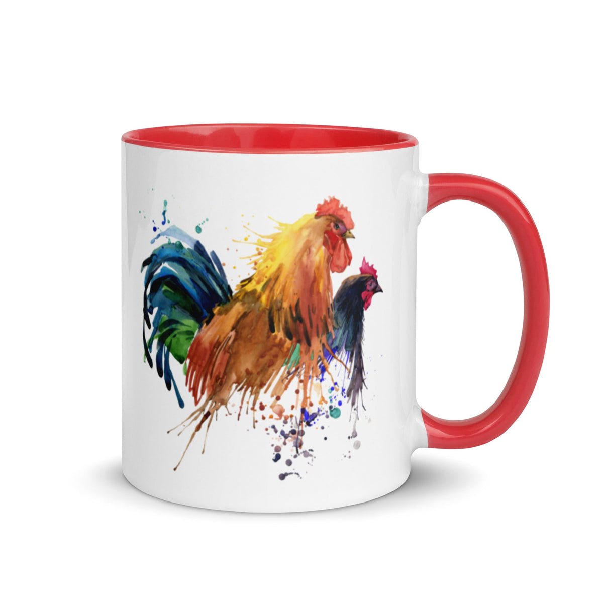 Watercolor Chicken Portrait Colored Mug - Cluck It All Farms