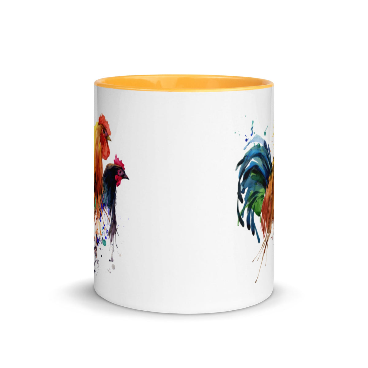 Watercolor Chicken Portrait Colored Mug - Cluck It All Farms