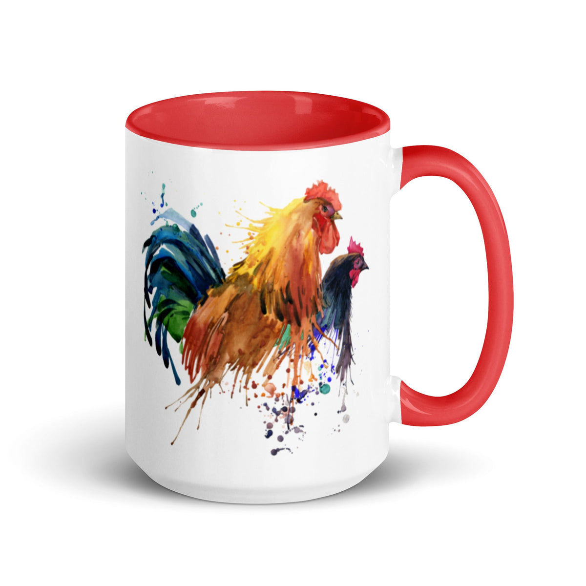 Watercolor Chicken Portrait Colored Mug - Cluck It All Farms