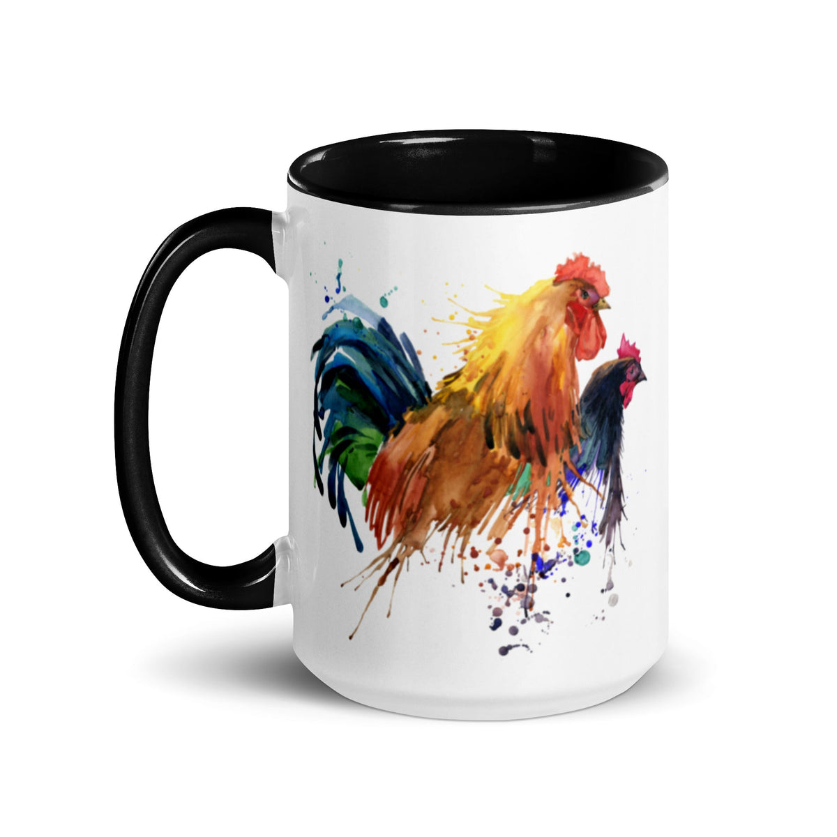 Watercolor Chicken Portrait Colored Mug - Cluck It All Farms