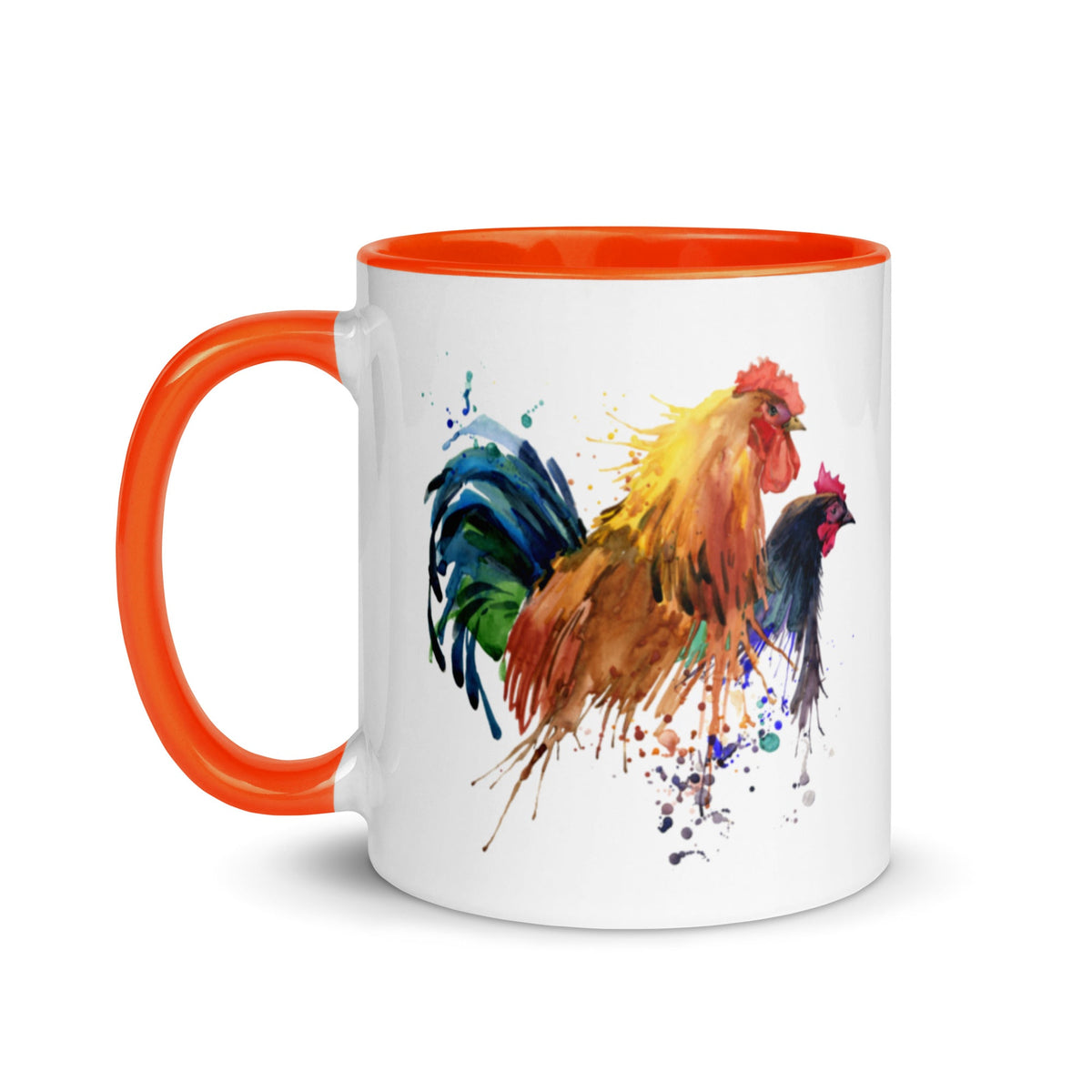 Watercolor Chicken Portrait Colored Mug - Cluck It All Farms