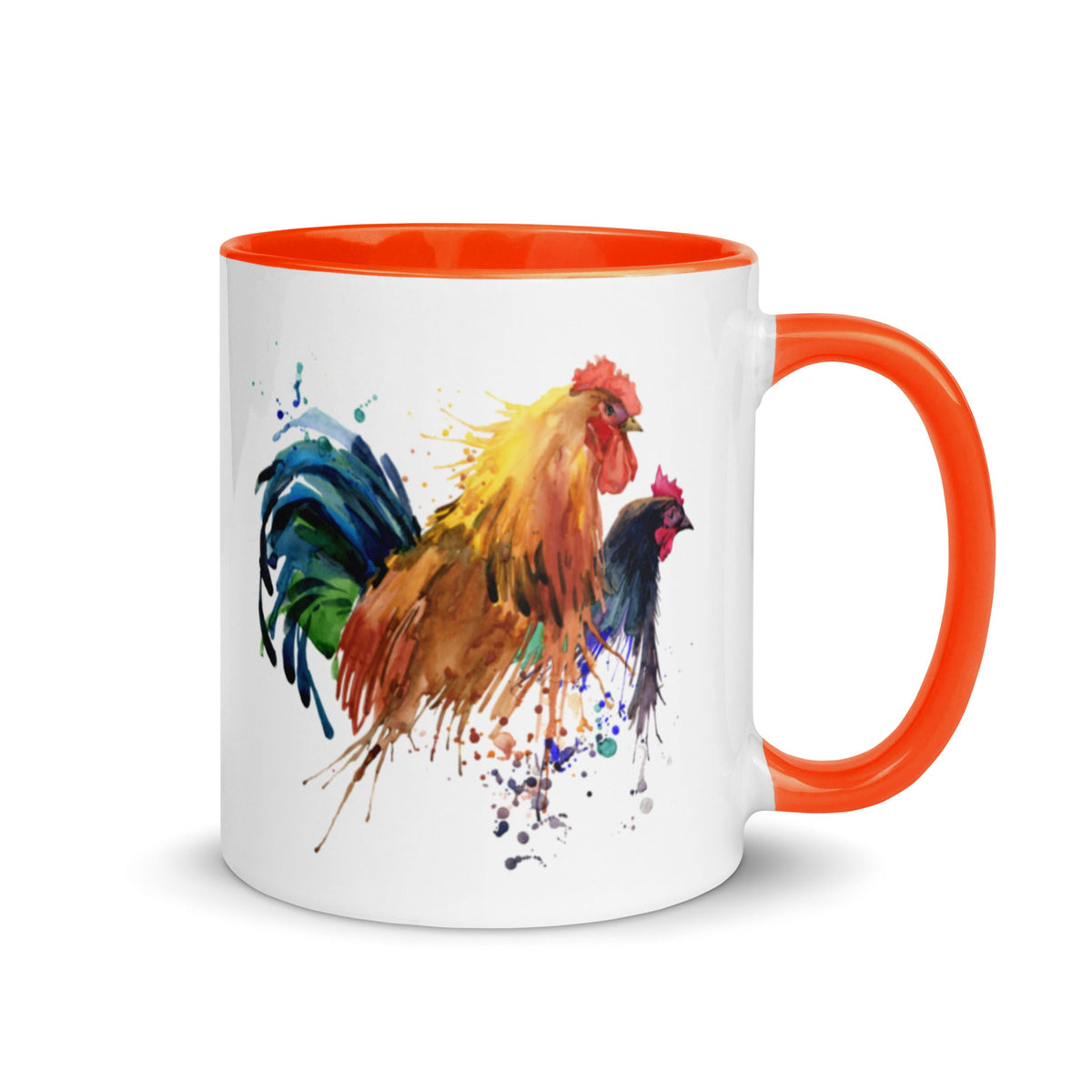 Watercolor Chicken Portrait Colored Mug - Cluck It All Farms
