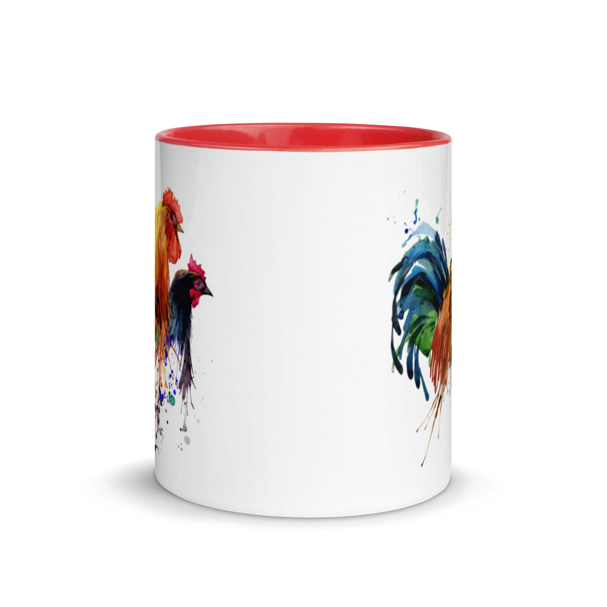 Watercolor Chicken Portrait Colored Mug - Cluck It All Farms