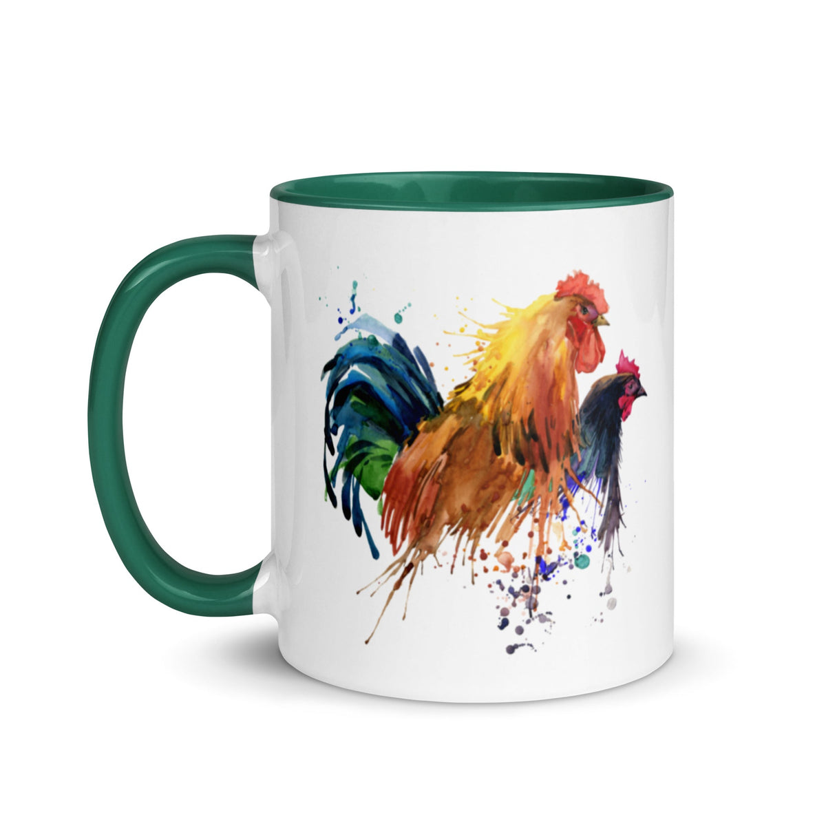 Watercolor Chicken Portrait Colored Mug - Cluck It All Farms